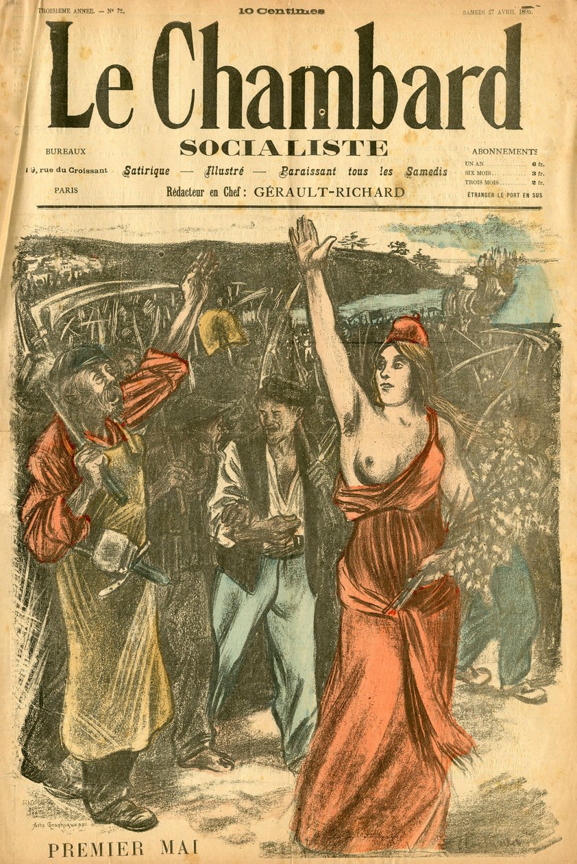 Le Chambard socialiste, Nummer 72, Satirisch in Farben von Théophile Alexandre Steinlen