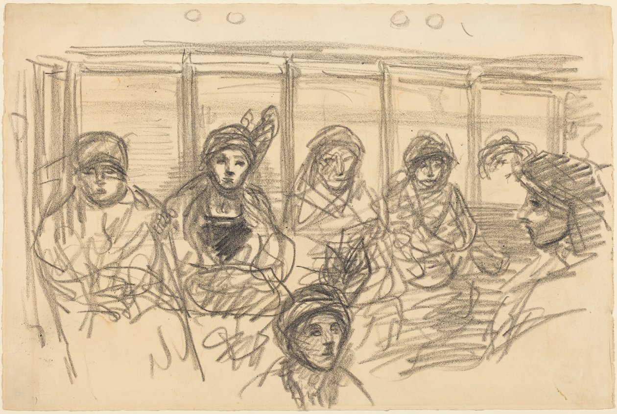 Passeggeri della metropolitana da Théophile Alexandre Steinlen
