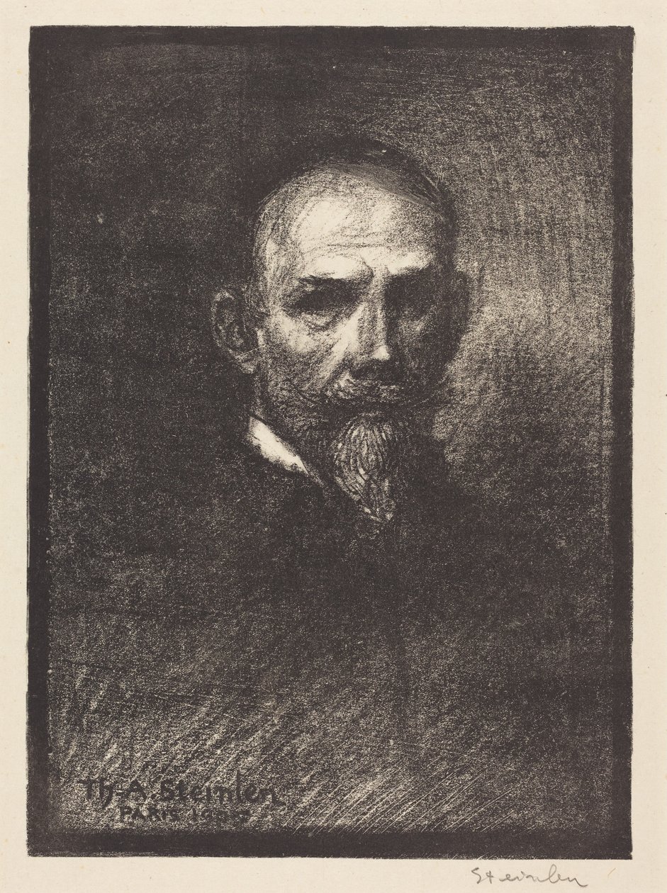 Autoritratto (Steinlen di fronte, testa dritta) da Théophile Alexandre Steinlen