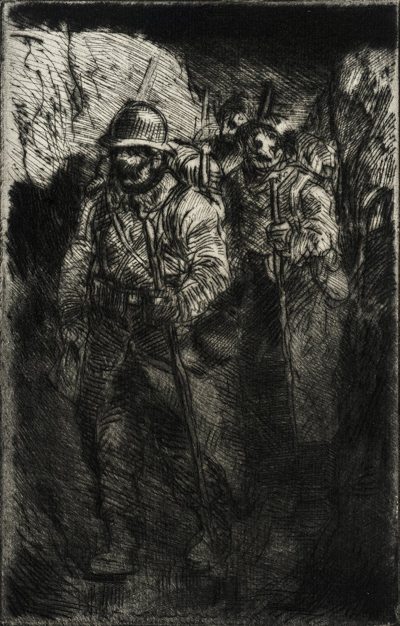 Soldati che camminano da Théophile Alexandre Steinlen