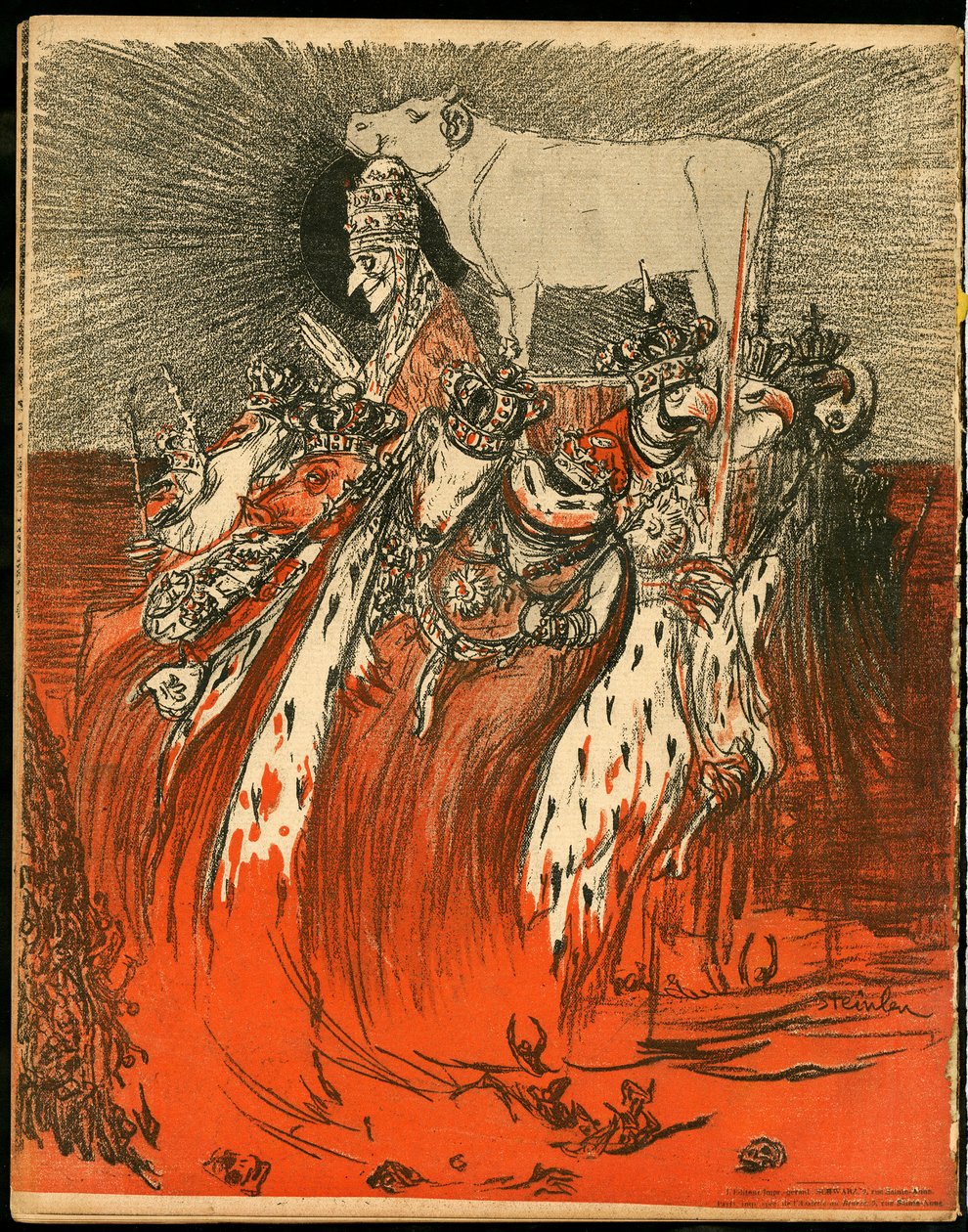 Il Piatto di Burro, numero 47, Satirico a Colori da Théophile Alexandre Steinlen