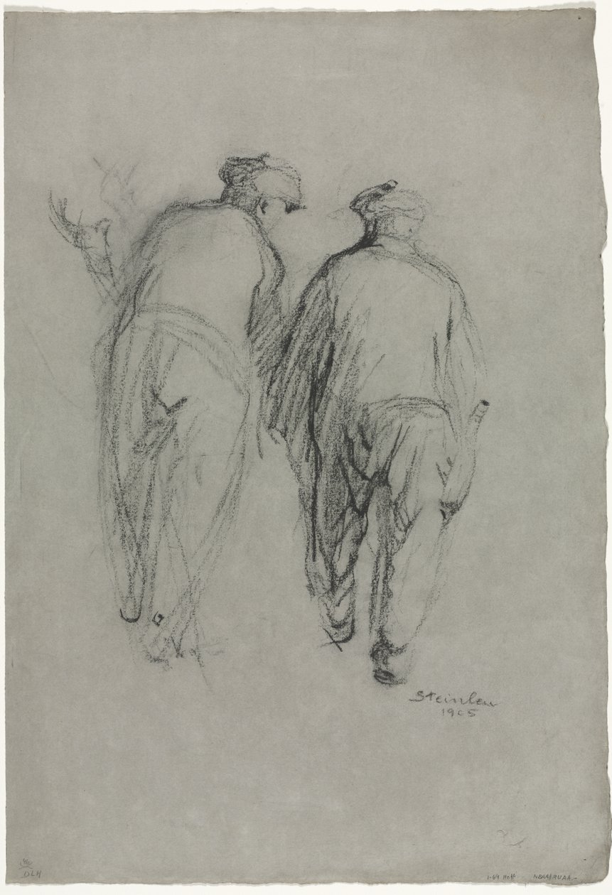 Due uomini al lavoro, vista posteriore da Théophile Alexandre Steinlen