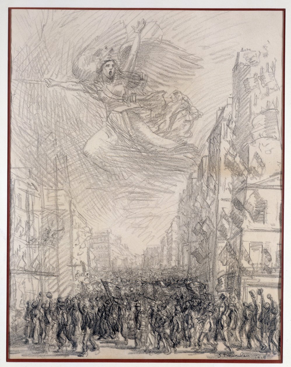 Vittoria o Allegoria della Marsigliese. Disegno di Théophile Alexandre Steinlen (1859-1923) 1915 Parigi. B.N. da Théophile Alexandre Steinlen