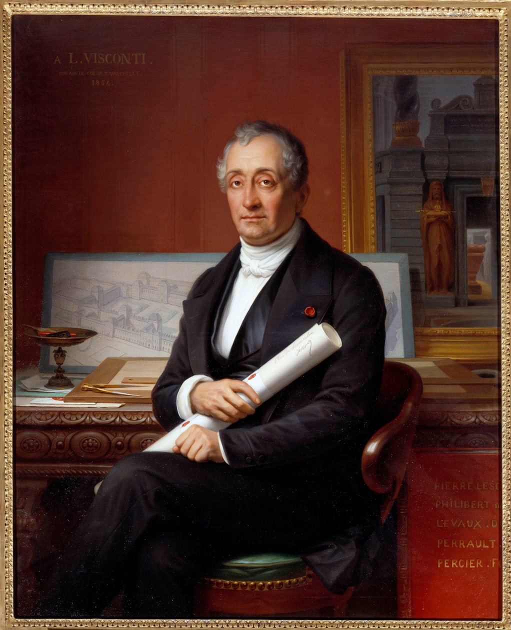 Ritratto di Louis Tullius Visconti, architetto da Theophile Auguste Vauchelet