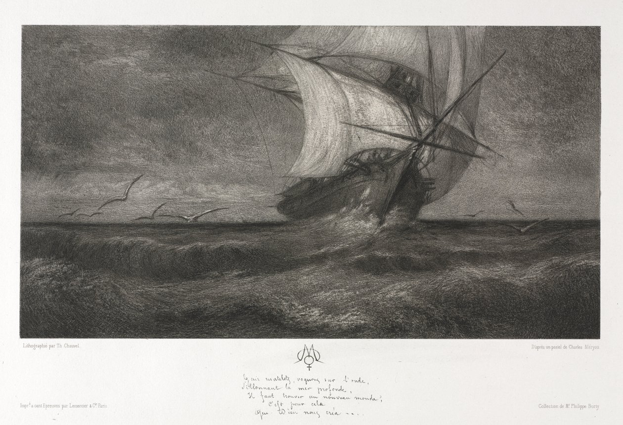 La nave fantasma, o Sulle onde da Theophile Narcisse Chauvel