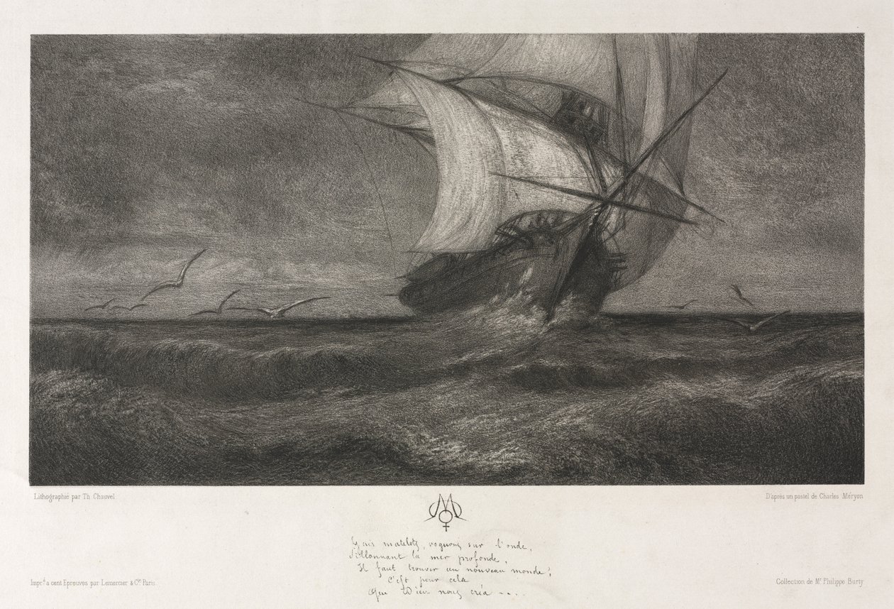 La nave fantasma, o sulle onde da Theophile Narcisse Chauvel
