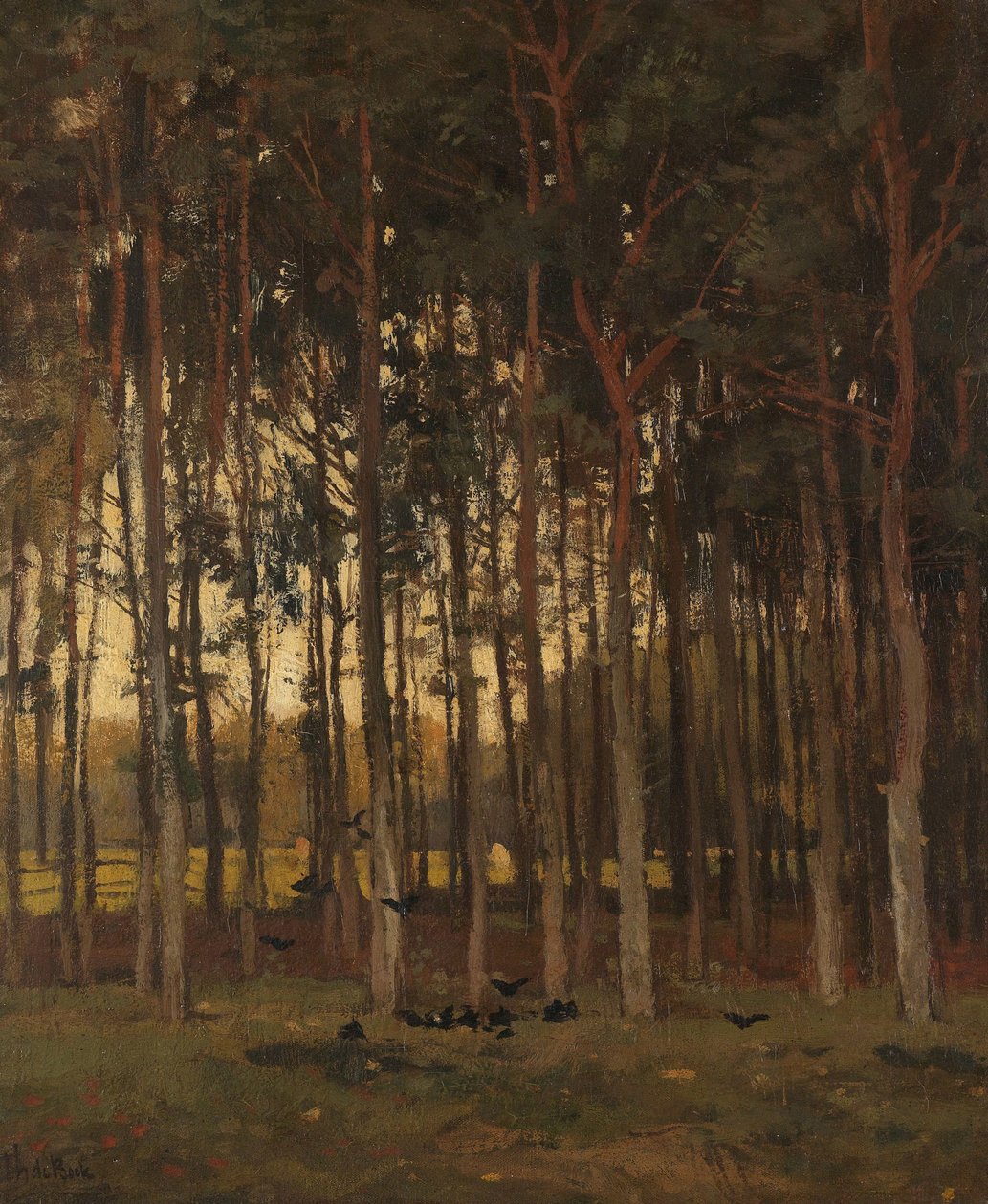 Veduta nel bosco da Theophile de Bock