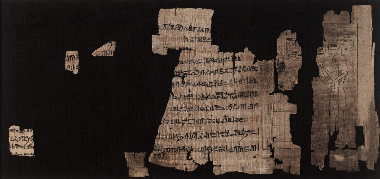 Foglio con iscrizione ieratica su Neskhonsu, la cantante del Grande Dio Amon da Third Intermediate Period Egyptian