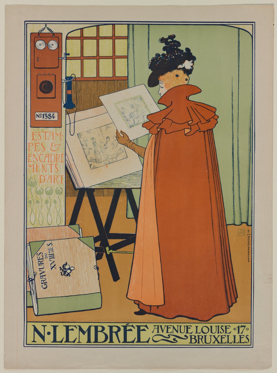 Poster per la Galleria Lembrée, 1897 da Théo van Rysselberghe