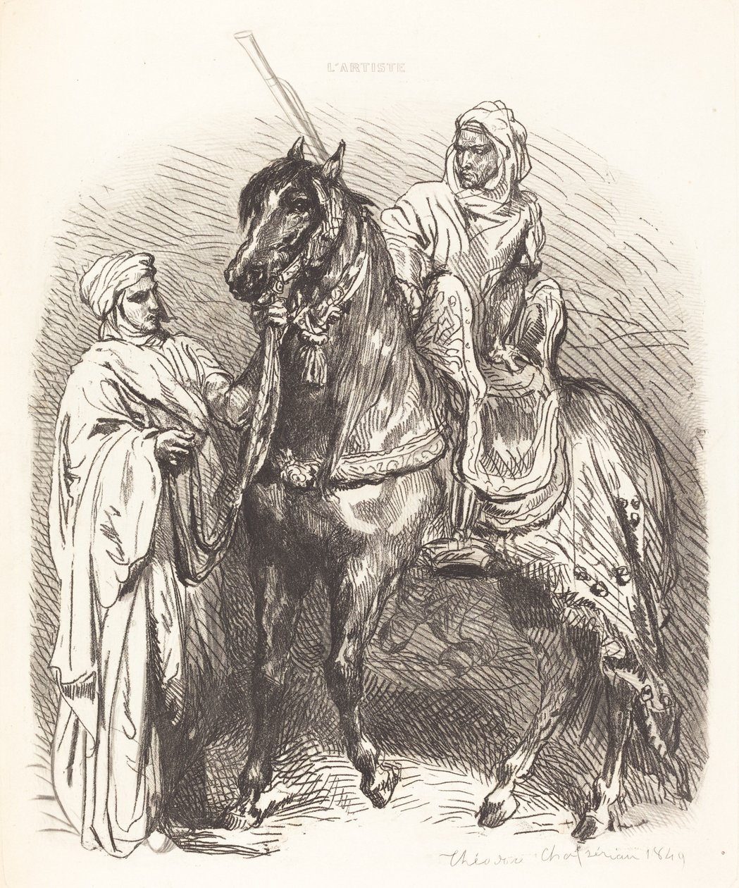 Arabo che monta da Théodore Chassériau