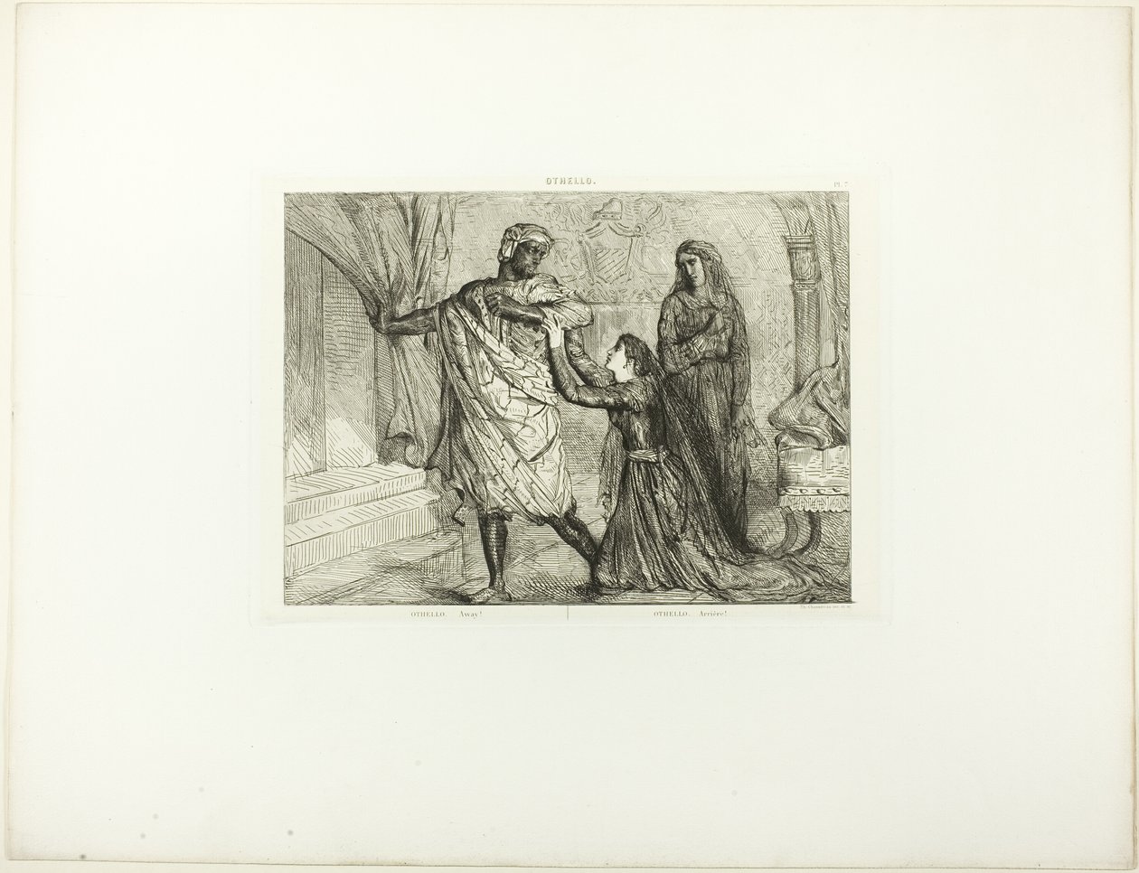 Via!, tavola 7 (atto 3, scena 4) da Otello da Théodore Chassériau