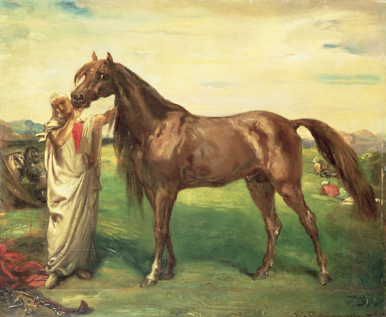 Hadji, uno stallone arabo, 1853 da Théodore Chassériau
