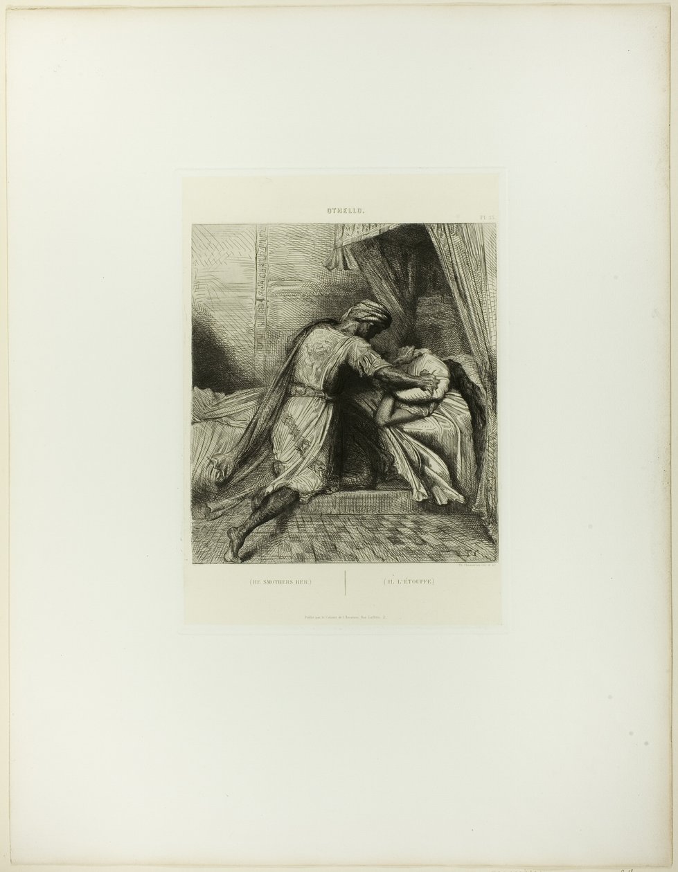 La soffoca, tavola tredici da Otello da Théodore Chassériau