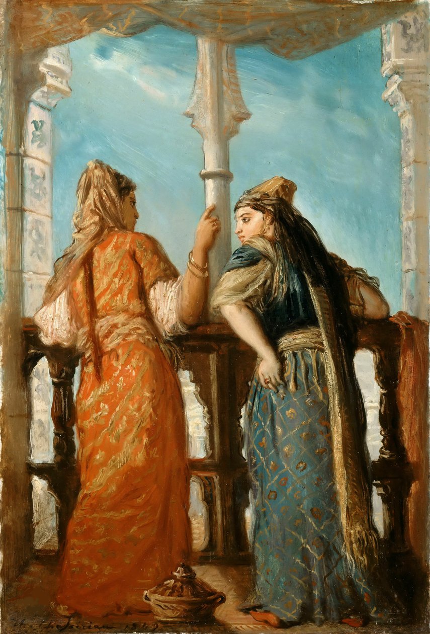 Donne ebree al balcone, Algeri, 1849 da Théodore Chassériau