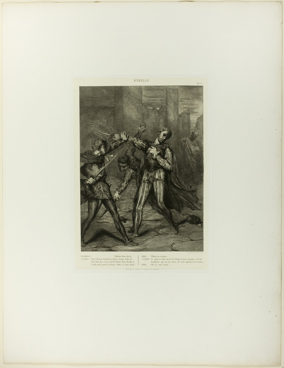 Villain, Thou Diest, tavola dieci da Otello da Théodore Chassériau
