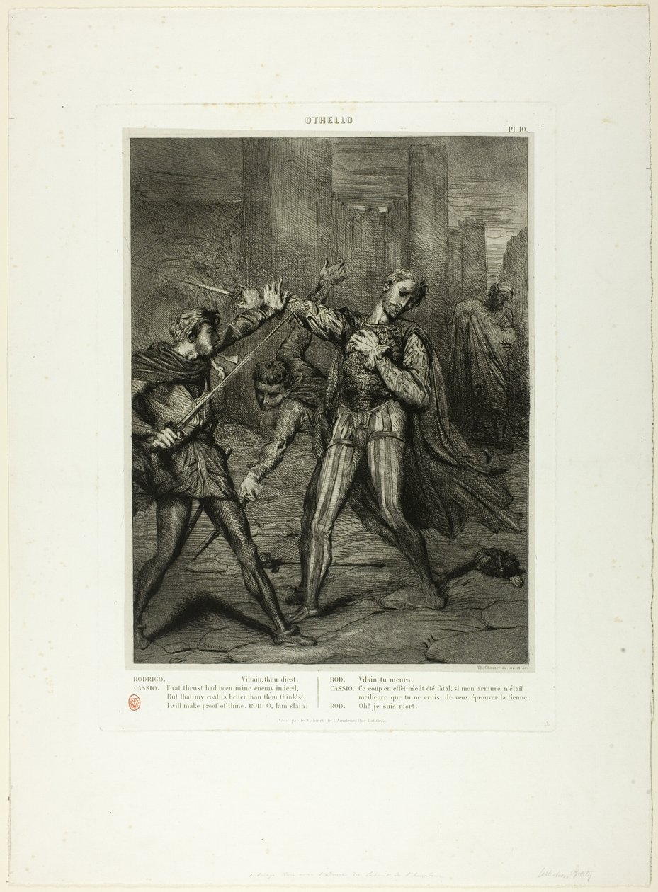 Villain, Thou Diest, tavola dieci da Otello da Théodore Chassériau