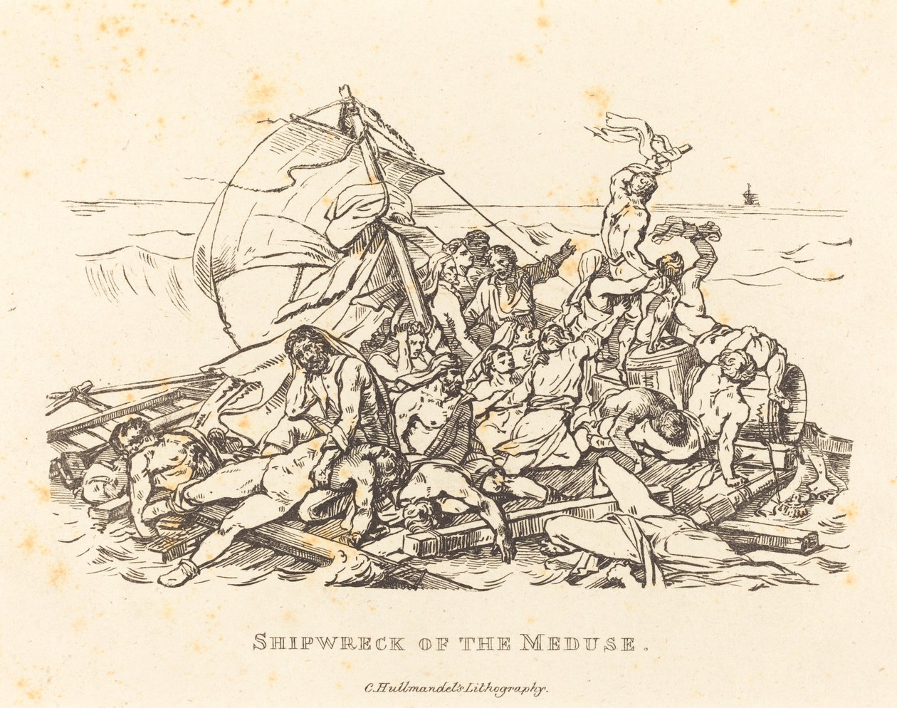 Naufragio della Medusa da Théodore Gericault and Nicolas Toussaint Charlet