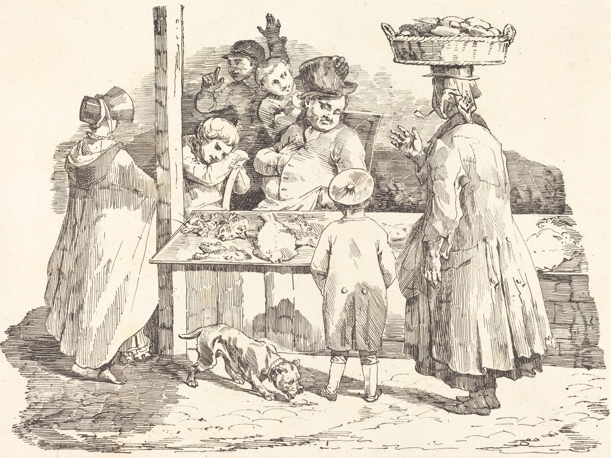 Il pescivendolo addormentato da Théodore Gericault and Nicolas Toussaint Charlet