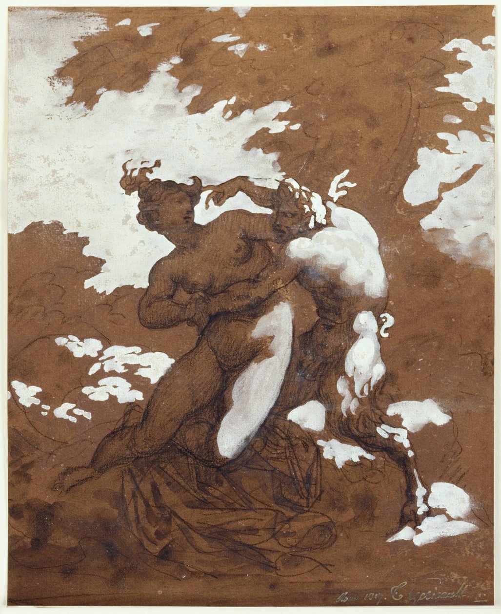 Géricault - Satiro e ninfa, 1817 da Theodore Gericault