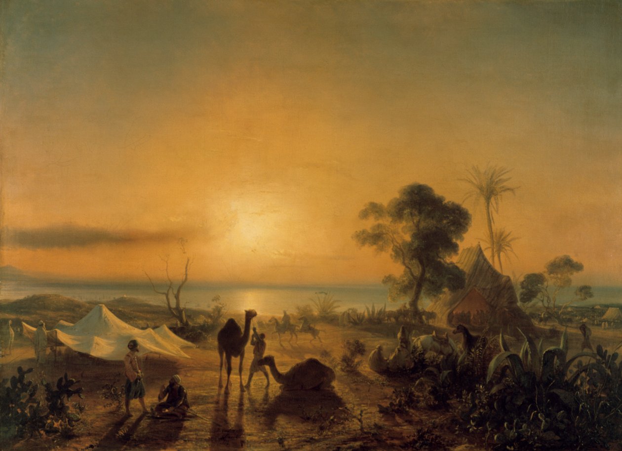Il campo a Staoueli, 1830 da Jean Antoine Theodore Gudin