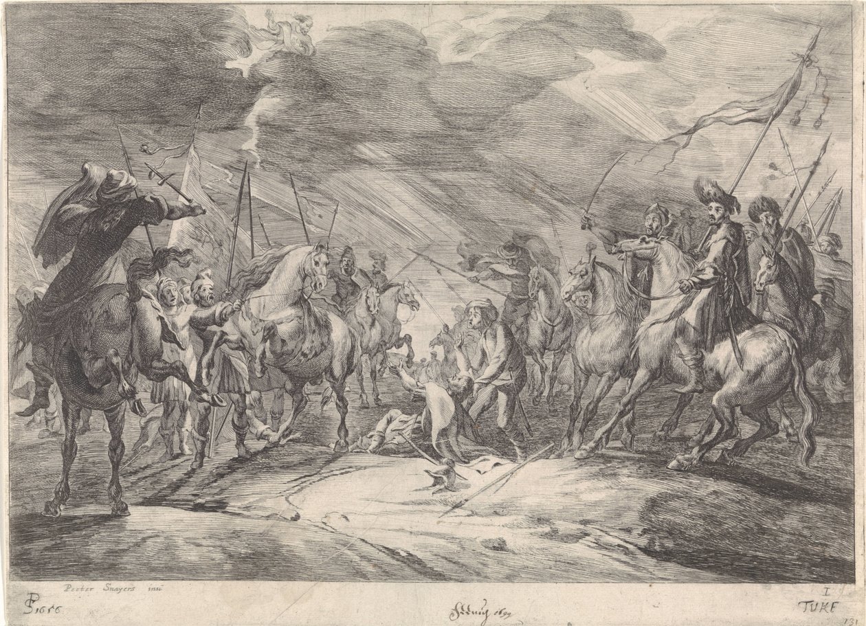 Scena di battaglia da Théodorus van Kessel