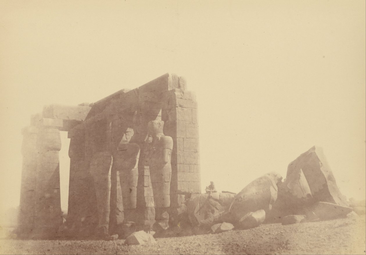 (Vista ravvicinata del Colosso del Ramesseum) da Théodule Devéria