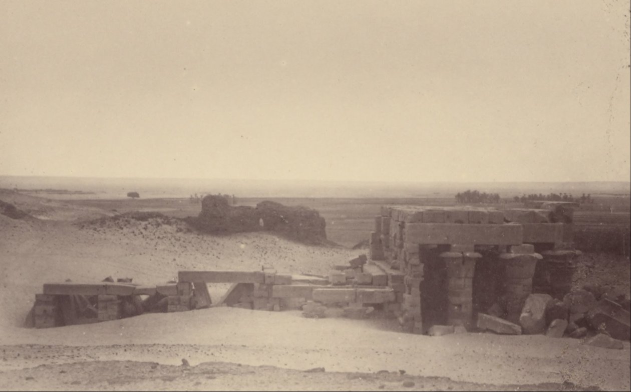 (Vista ravvicinata del Tempio di Ombos) da Théodule Devéria