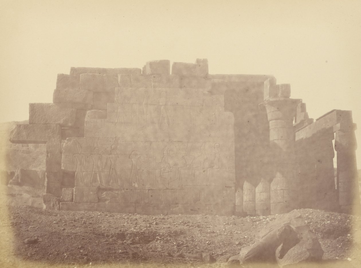 Vista ravvicinata del retro del Ramasseum da Théodule Devéria