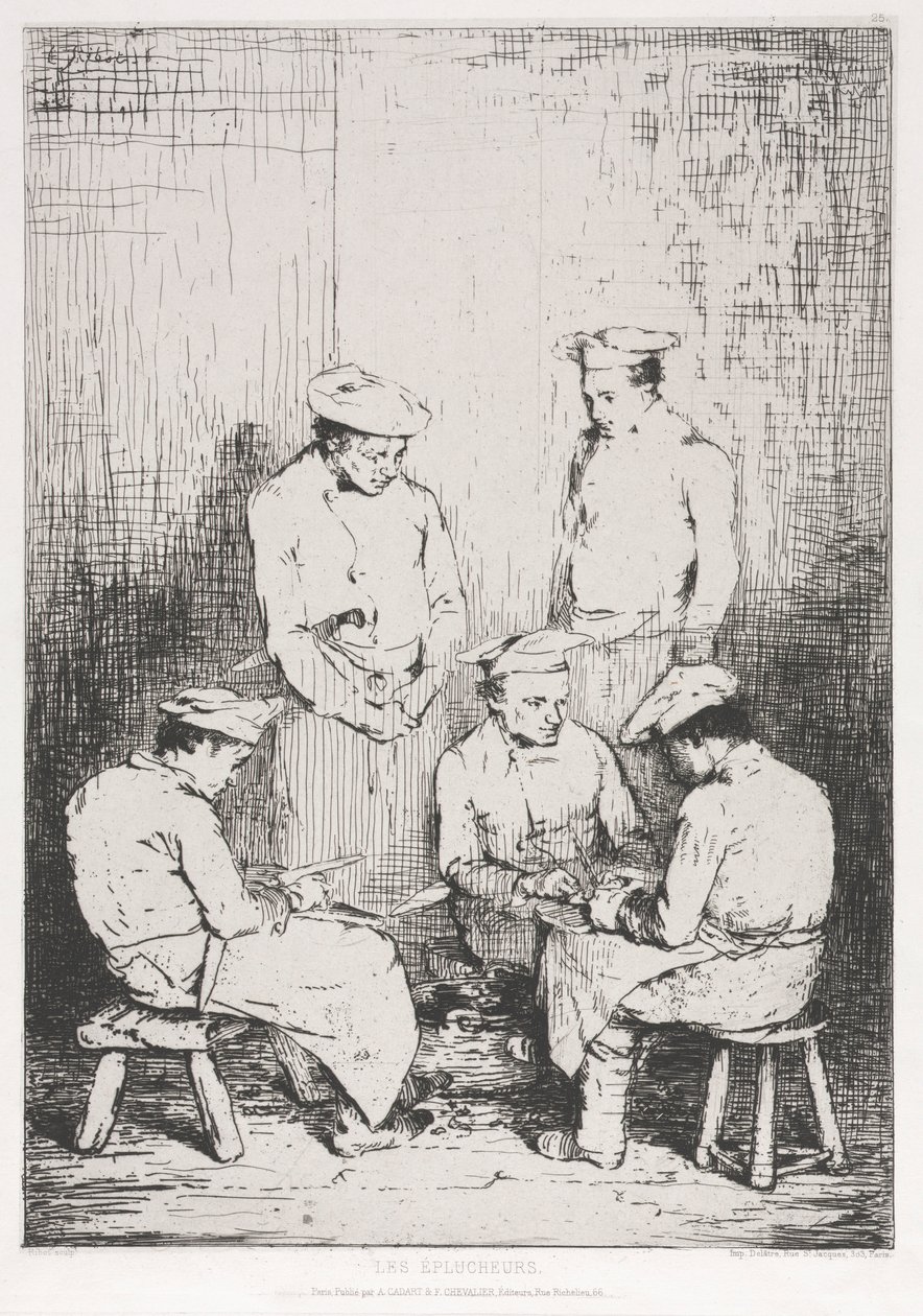 I pelatori di patate da Auguste Theodule Ribot