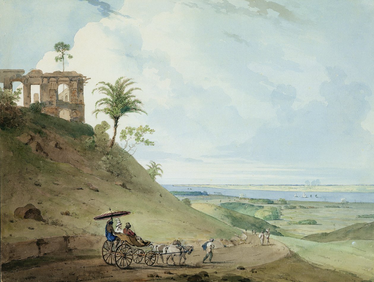 Rovine su Pir Pihar, vicino a Monghy, Bihar, 1790 da Thomas und William Daniell