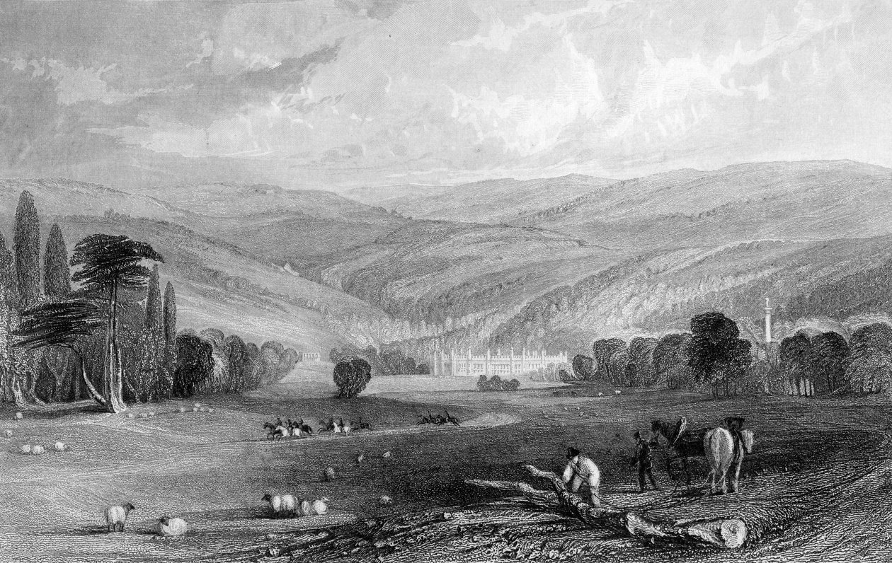 Gibside, Contea di Durham, 1835 da Thomas Allom