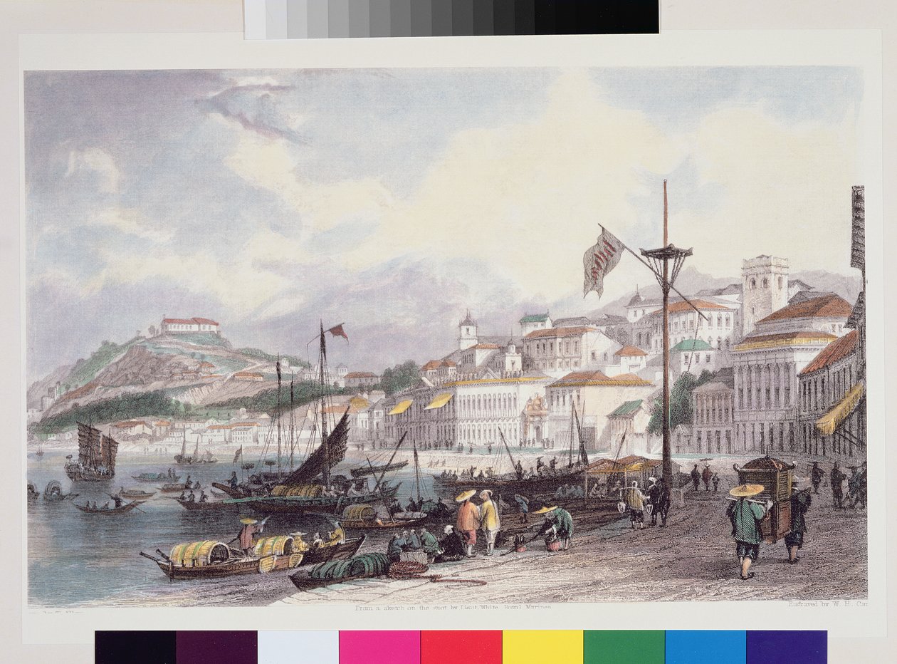 Pria Grande, Macao, c.1850 da Thomas Allom