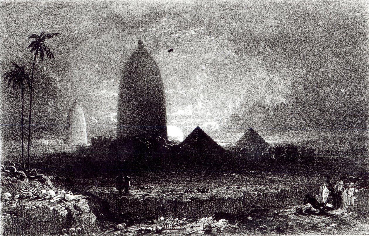 Tempio di Jagannath, inciso da A. Picken, 1837 da Thomas Bacon
