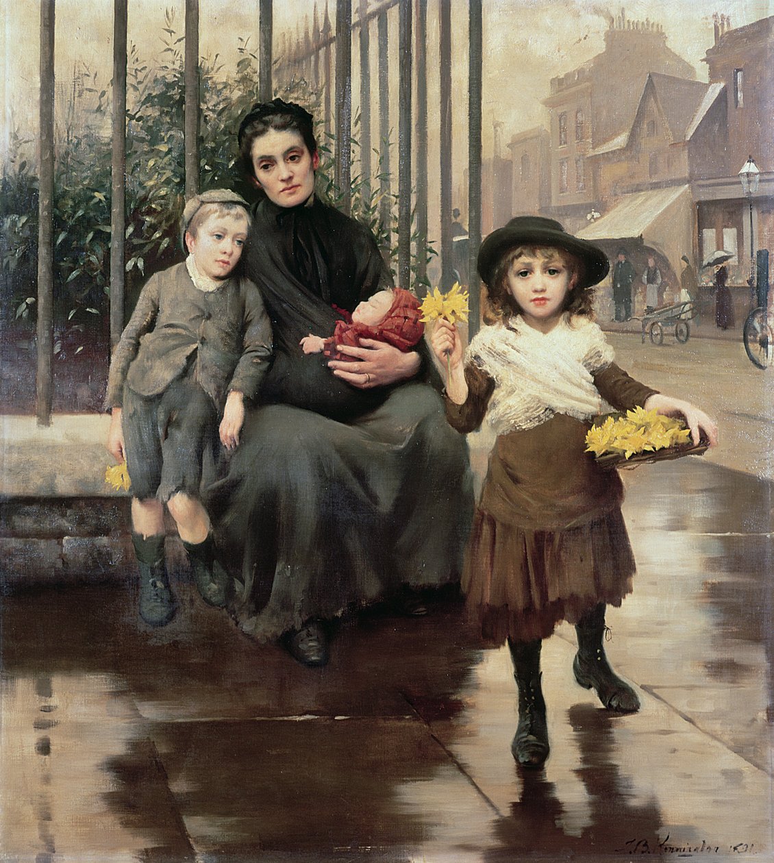 Il pizzico della povertà, 1891 da Thomas Benjamin Kennington