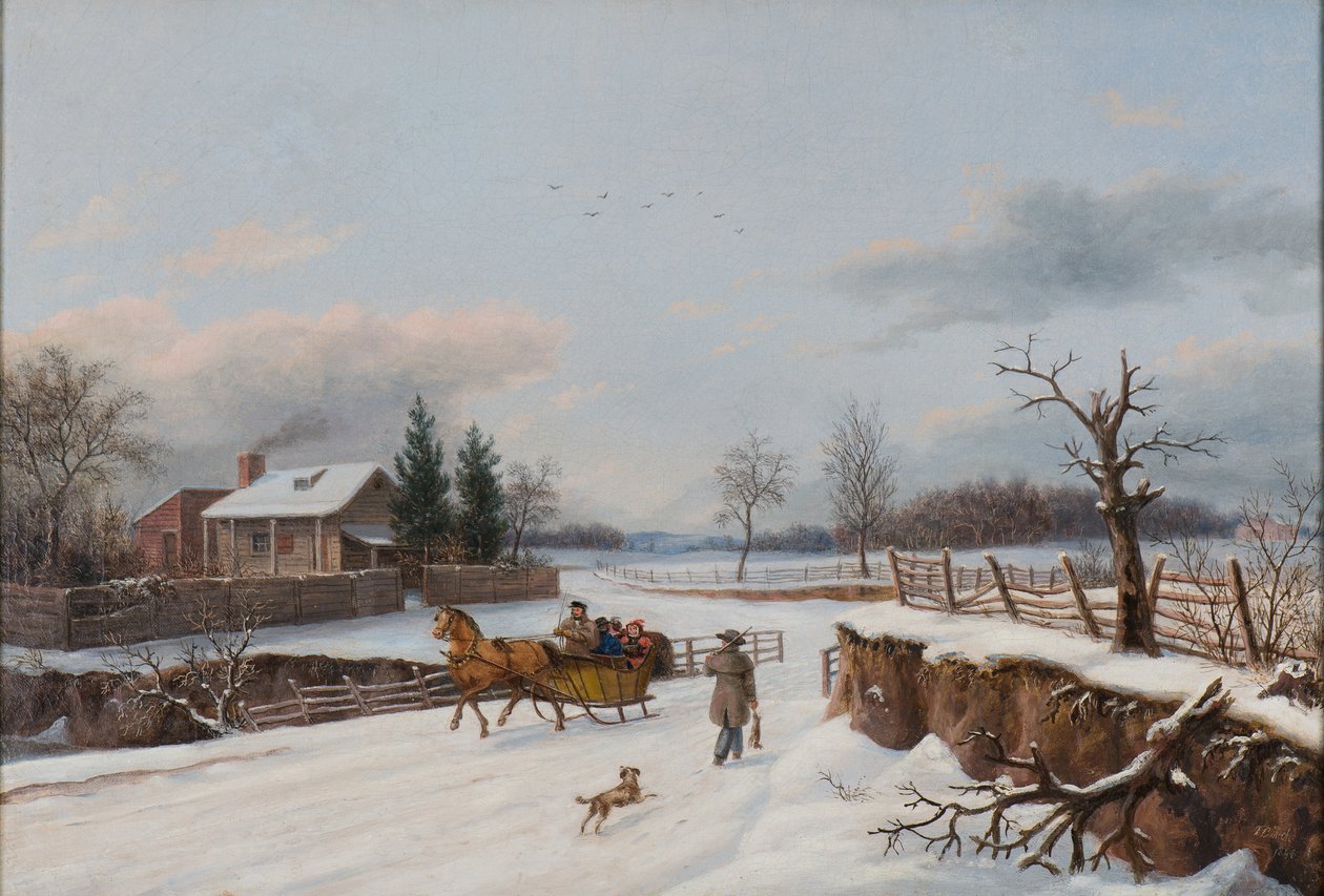 Scena di slitta vicino a Filadelfia da Thomas Birch