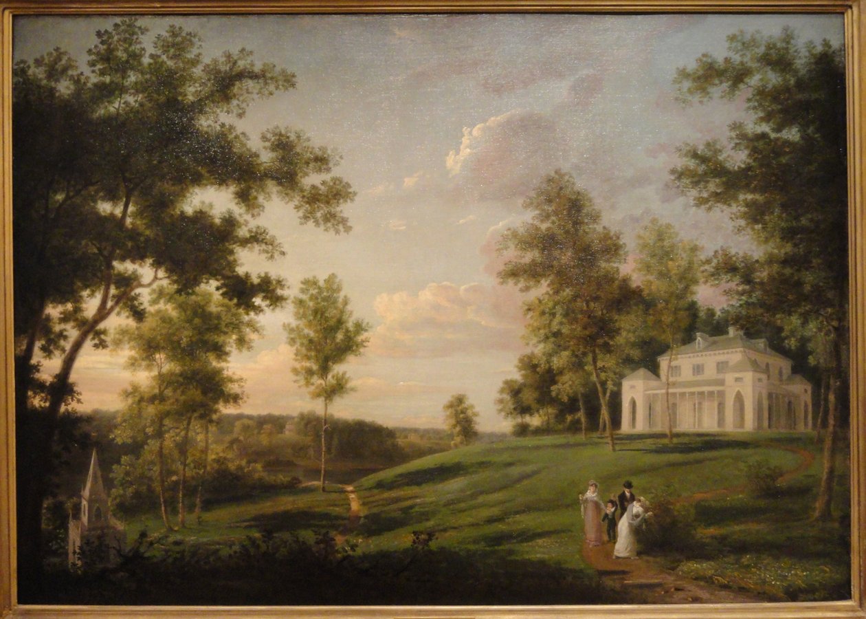 Veduta sud-est di Sedgeley Park da Thomas Birch