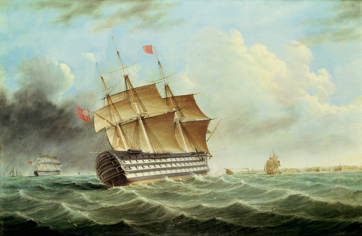 Nave da guerra britannica da Thomas Buttersworth