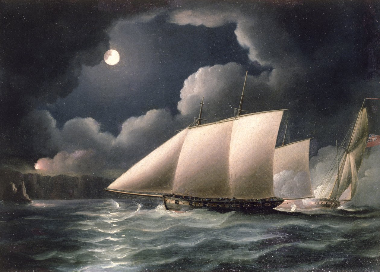 Contrabbandieri e Cutter della Dogana da Thomas Buttersworth