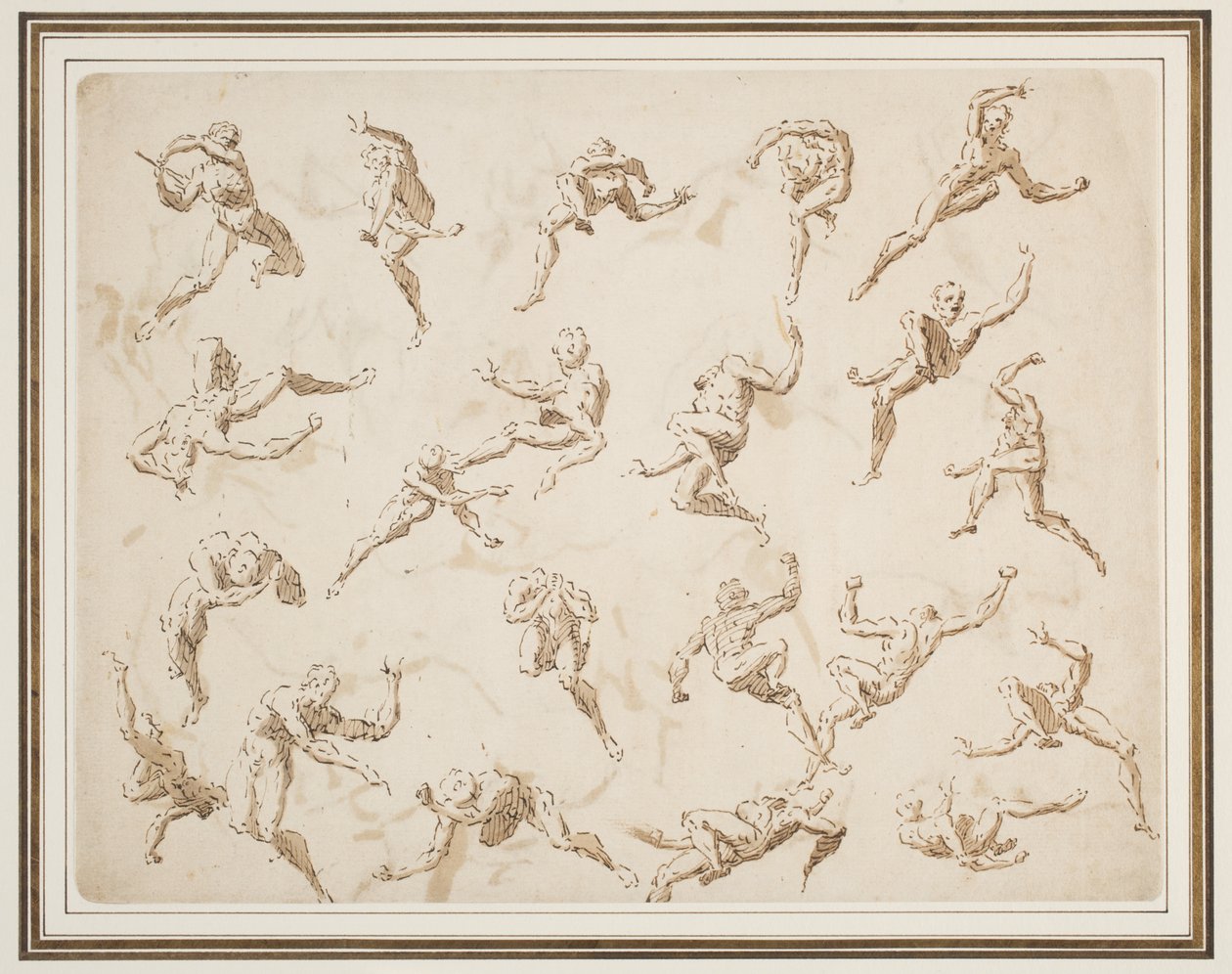Foglio di studi di figure da Thomas Carwitham