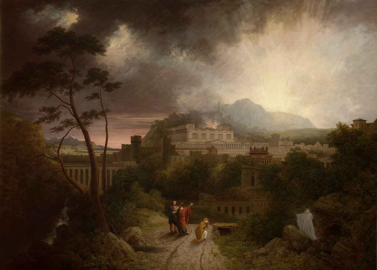 Cristo appare a Maria Maddalena con una vista di Gerusalemme oltre al tempo della crocifissione da Thomas Christopher Hofland