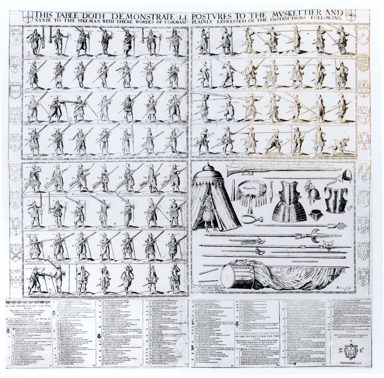 Istruzioni e dimostrazione delle posture per moschettieri e picchieri, 1636 da Thomas Cockson