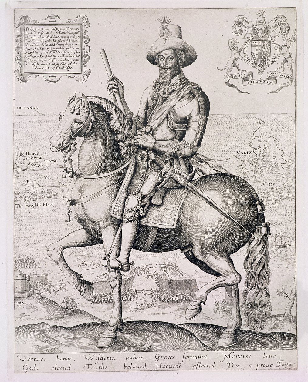 Ritratto di Robert Devereux (1566-1601) 2° Conte di Essex, 1599 da Thomas Cockson