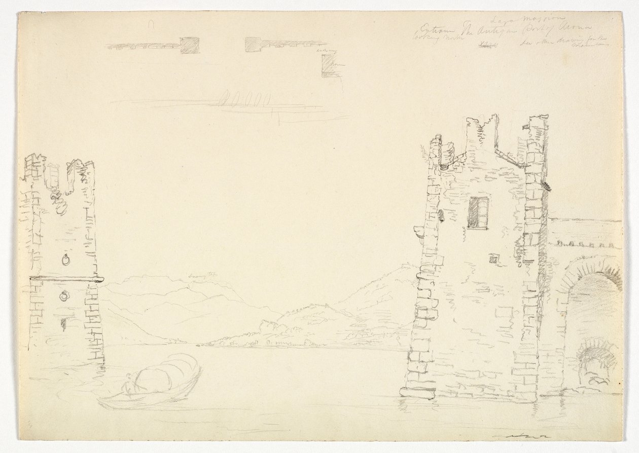 Porto antico di Arona, Lago Maggiore da Thomas Cole