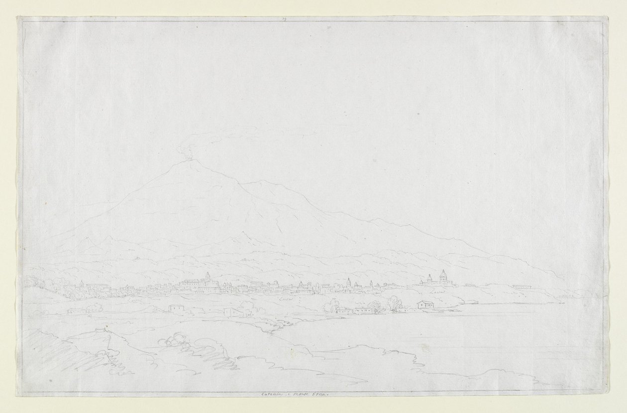 Catania e Monte Etna, Sicilia, c.1832 da Thomas Cole