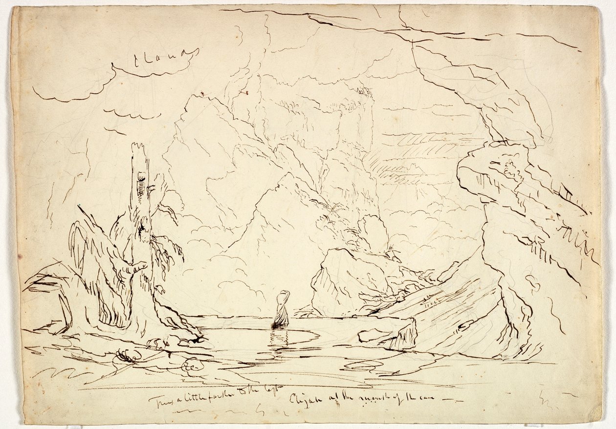 Elia alla Bocca della Caverna, c.1829 da Thomas Cole