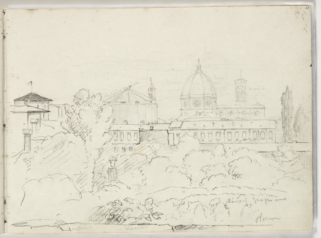 Firenze con vedute del Duomo e Campanile, 1831 da Thomas Cole