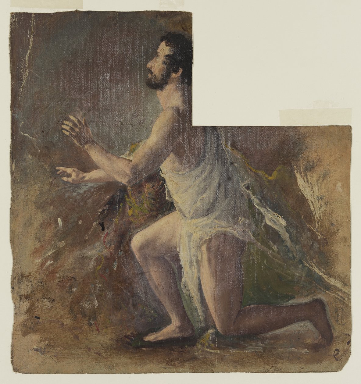 Figura maschile inginocchiata da Thomas Cole