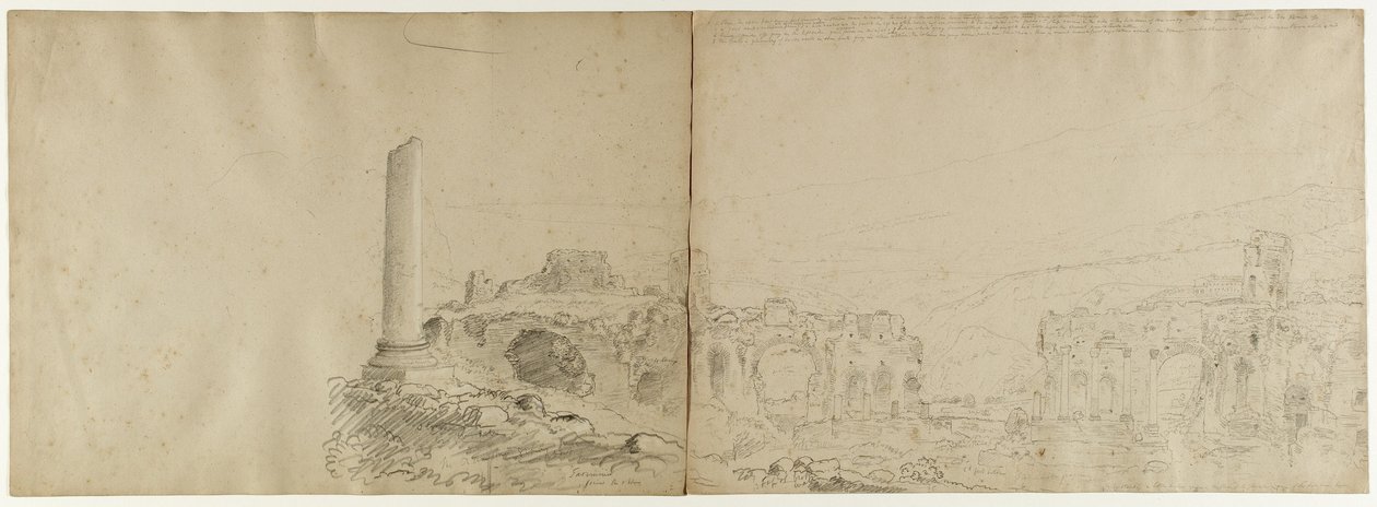 Monte Etna da Taormina, Sicilia da Thomas Cole