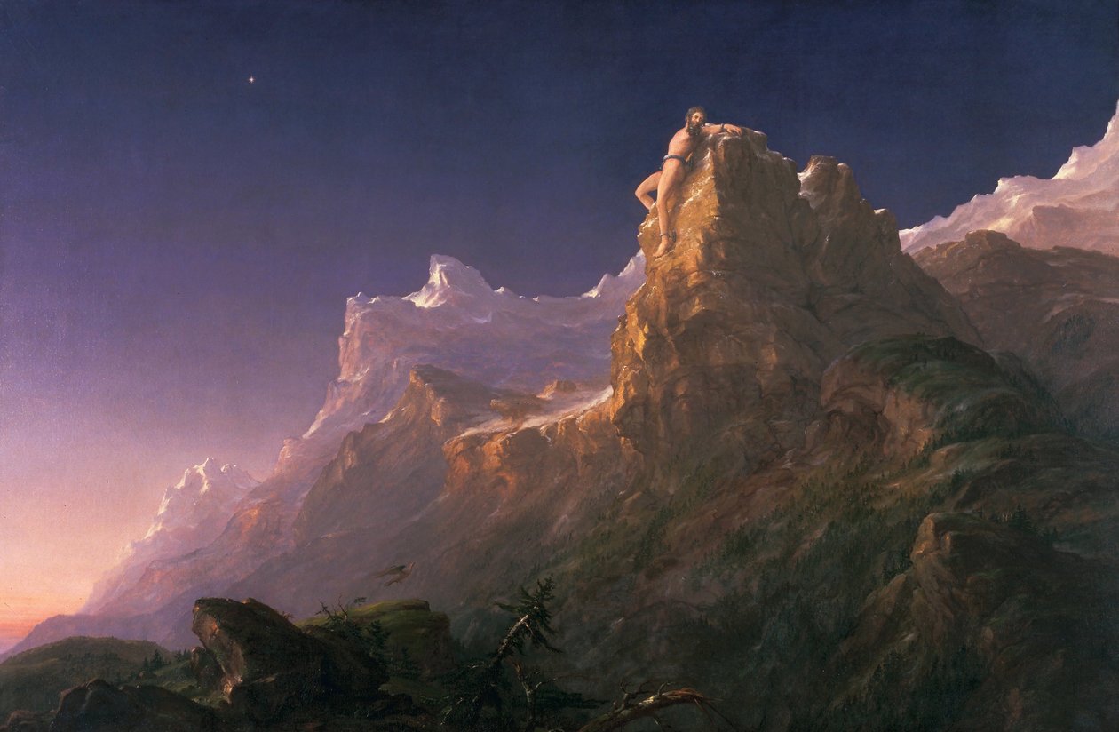 Prometeo incatenato da Thomas Cole