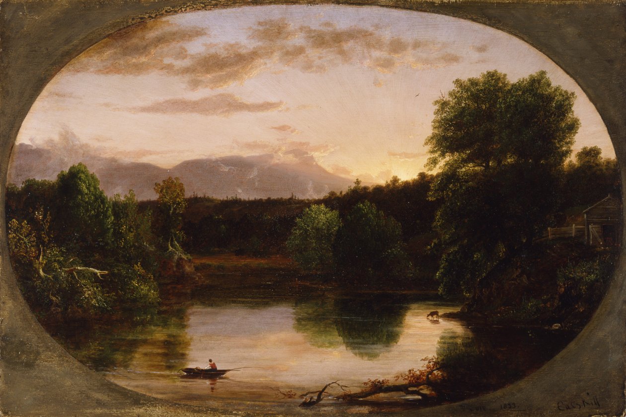 Tramonto, vista su Catskill Creek, 1833 da Thomas Cole